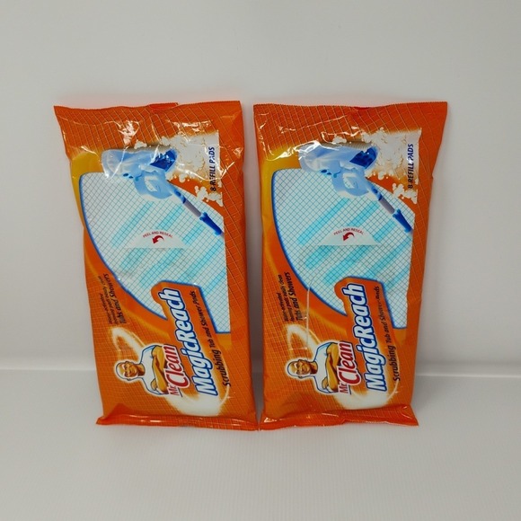 Mr. Clean Other - Mr Clean Magic Reach Scrubbing Tub + Shower Refill Pads 2 Opened Packs -SEE NOTE
